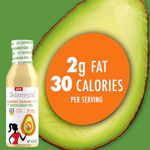 Image of Skinnygirl Sugar Free Gluten Free Avocado Oil Salad Dressing, Creamy Caesar, 11.5 Ounce (Pack of 2)