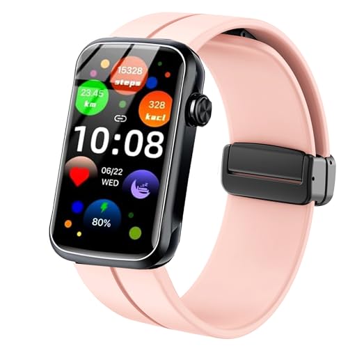 Bracelet rose 16mm silicone souple pour remplacer montre Fempoin T31