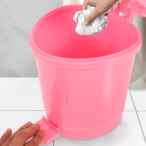 Mini caneca de basura compacta rosa de 6.3 pulgadas miniatura 5