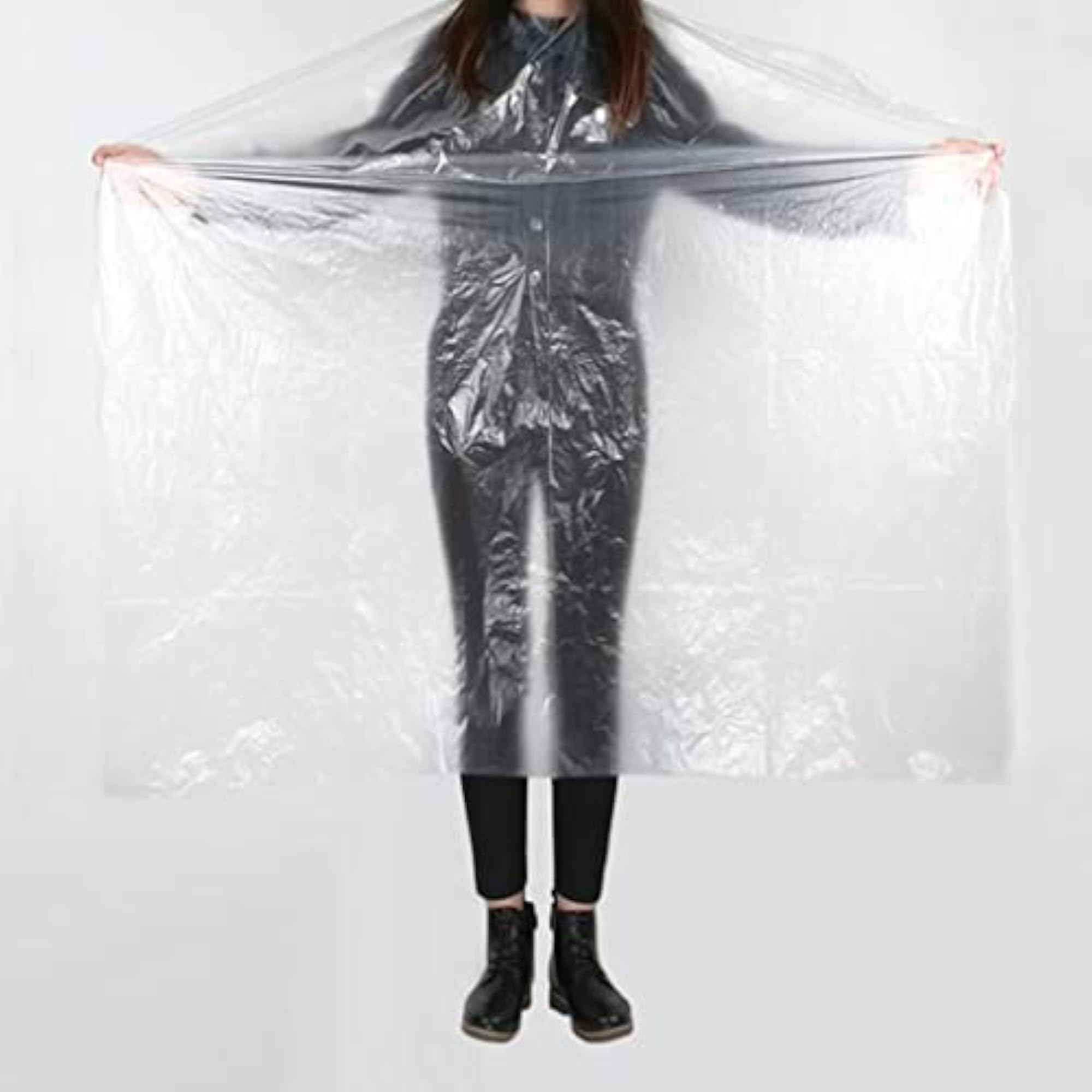 30Pcs Clear Hair Cutting Capes for Salon Use