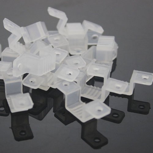 10 PACK 13mm/0.50inch Translucence Silicone Mounting Bracket for LED Strip Lights
