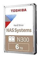 Toshiba N300 6TB NAS 3.5-Inch Internal Hard Drive - CMR SATA 6 GB/s 7200 RPM 256 MB Cache - HDWG460XZSTA