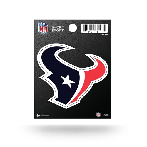 Rico Industries NFL Football Houston Texans 3.75" x 4.75" Die Cut Team Logo Short Sport Decal