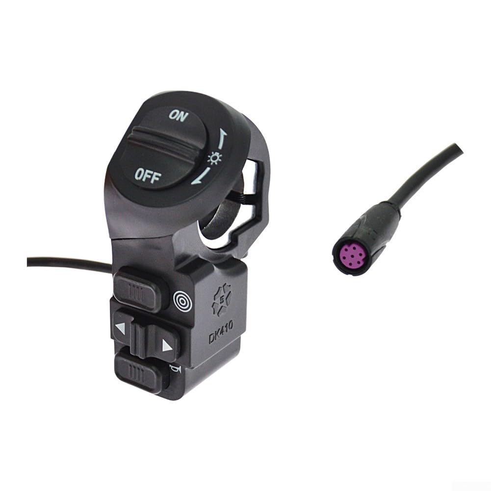 For Electric Bike Handlebar 3-in-1 Switch for Headlight Activation For HORN Use and Turn Signal Operation Compatible with 12V to 72V Input