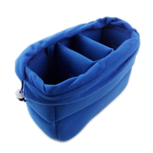 Bolsa para cámara DSLR acolchada con compartimentos y cierre de cordón ajustable 2