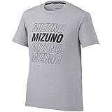 [ミズノ] トレーニングウェア グラフィックTシャツ ロゴ 吸汗速乾 選手団着用モデル連動 32MA0513 杢グレー S