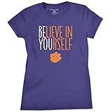 College Kids NCAA Clemson Tigers Girls Short Sleeve Tee, Size 7/X-Small, Purple