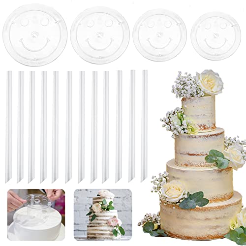 Tortenstützen 4 Etagen Tortenständer Tortenplatte Weiß Wiederverwendbar...