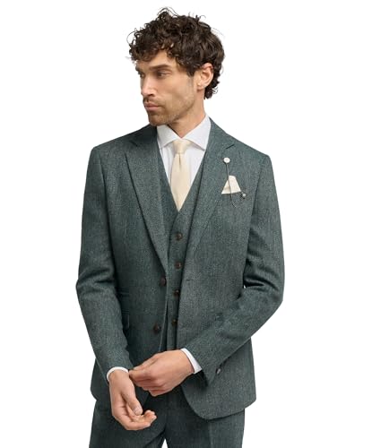 Costume 3 pièces vintage en tweed de laine, le cadeau idéal pour futur marié