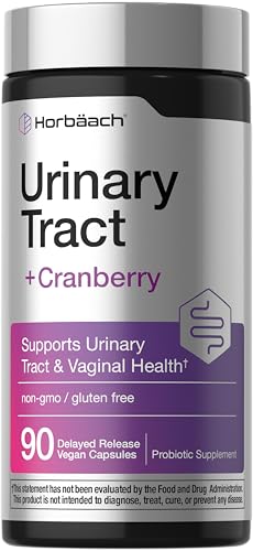 Horbaach Urinary Tract Health for Women | 90 Vegan Capsules | Probiotics and Cranberry for Vaginal Health | Vegan, Non-GMO, Gluten Free Supplement