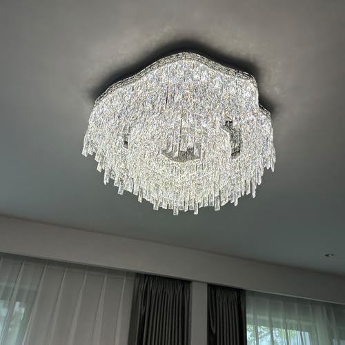 Lámpara de techo de cristal K9 y acero inoxidable cromado de 40CM 4