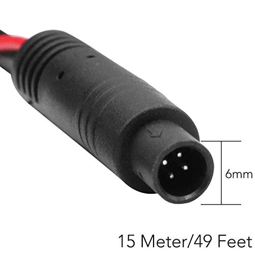 PORMIDO 49FT Extension Backup Camera Cable PR996 for Big Vehicles Truck RV Trailer Motorhome Pickup