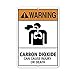 Produktbild HSSS Metallschild Warning Carbon Dioxid Can Cause Injury Or Death, 20,3 x 30,5 cm