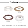 ENSKEFEN 4PCS Acrylic Resin Bangles Bracelets Set for Women Trendy Vintage White Brown Acrylic Bangle Stackable Irregular Geometric Resin Bracelet #5