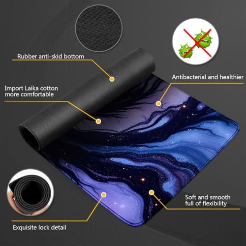 Tapis de souris durable vortex cosmique avec base antidérapante premium