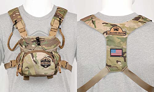 Alaska Guide Creations Kodiak Cub | Binocular Harness Chest Pack For Hiking And Hunting | Compact Utility Bag (Mossy Oak Break-Up Country) #TOP5