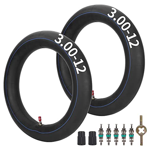 RUTU 2.75/3.00-12 80/100-12 Schlauch mit geradem TR4-Ventilschaft für XR CRF 50/70 KLX 110 KX60 DRZ110 DS80 JR80 RM50/60 TTR90 110E PW80 90-125 cc Offroad Motocross Pit Dirt Bike 2er Pack