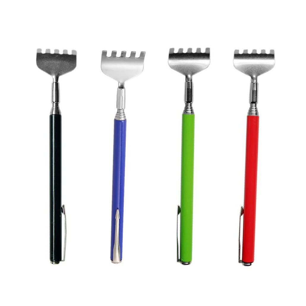 1pc Stainless Steel Telescopic Back Scratcher Massager Extendable Pen Shape Body Massager