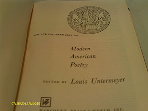 Modern American Poetry, New and Enlarged Edition B001F3I93Q Book Cover