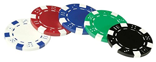 Image of Styleys Round Ceramic Poker Chips 11.5g for Adult (Multicolour) - Set of 100