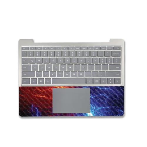 Image of MightySkins Carbon Fiber Skin Compatible with Microsoft Surface Laptop Go 3 (2023) Full Wrap Kit - Color Lightning | Protective, Durable Textured Carbon Fiber Finish | Easy to Apply | Made in The USA