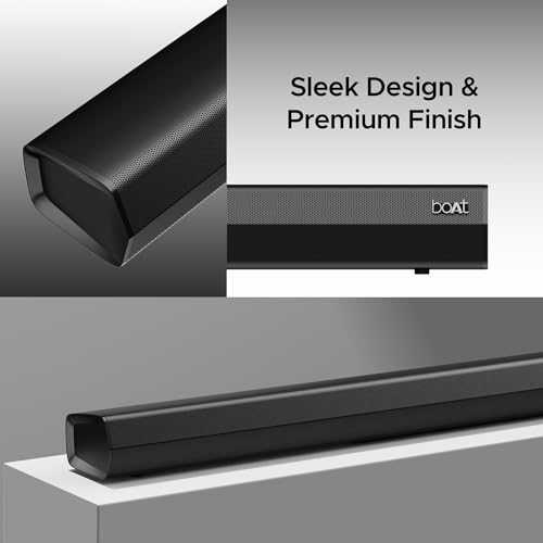 boAt Aavante Bar 3600, 500W Signature Sound,5.1CH Surround Sound, Wall Mountable Design, Bass & Treble with Master Remote Control, Bluetooth Sound Bar, Home Theatre Soundbar Speaker (Premium Black) 7 41veMg3OauL