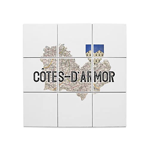 Carreaux Céramique Décoratifs Bretagne Carte Ancienne Côtes d'Armor 22
