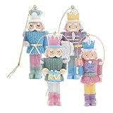  VALICLUD 4pièces Casse-Noisette Bois Décoration de Noël Soldats Marionnettes Suspendues Figurines Traditionnelles Pendentifs de Noël