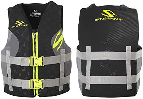 Stearns Hydroprene Life Vest 2 Pack, 1 Black& Green/1 Black & Orange, S/M