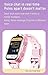 MJVV 4G GPS Smart Watch for Kids with Calling Whatsapp Line Facebook TikTok Tracker Phone Watch Video Call SOS Alarm Voice Chat Message Real-Time Elderly Tracking Smartwatch for Age 3-15 Gift Black