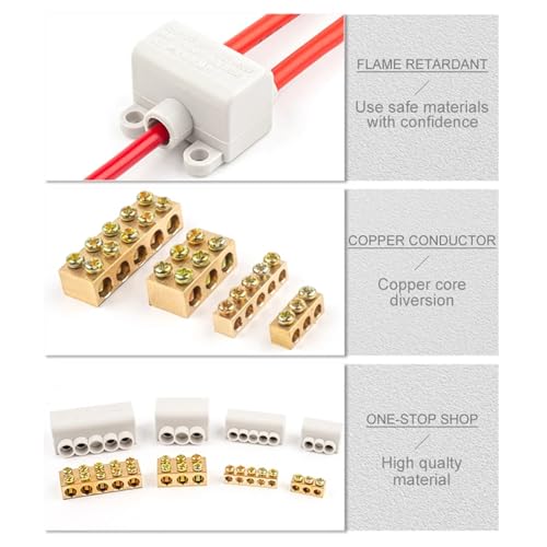 Bloque de terminales de cableado de tornillo ZK-316 para solucionar caídas de tensión en cables 5