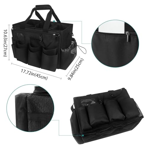 Organizador de herramientas de limpieza impermeable con correa de hombro ajustable 6
