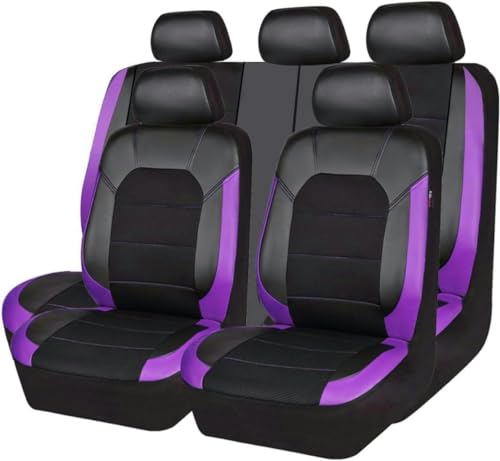 RWTECH Fundas de asiento de coche, juego universal para Volkswagen Tiguan, Polo, Touareg, Jetta Bora, variante Amarok de Auto Accesorios, Lila