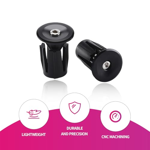 Image of 2 Pack Aluminum Bike Handlebar End Plugs Bike Bar End Grips Expanding Locking Bar End Caps for Drop Bars, Expandable Adjustable Locking End Caps