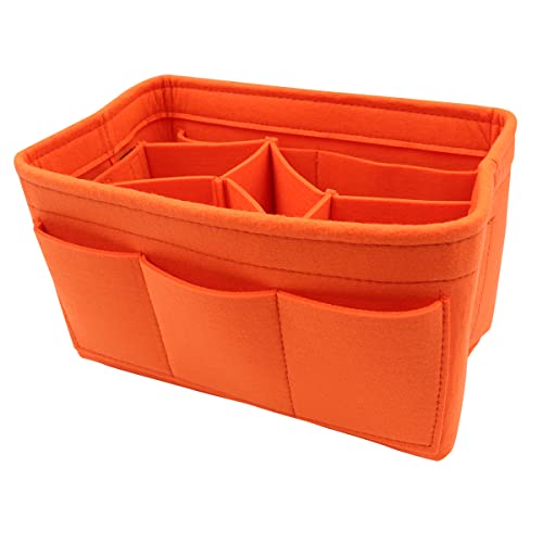 Tiardey Organisateur de Sac à Main,Organisateur de Sac en Feutre Organisateur de Sac à Main Sac dans Sac Sac à Main Doublure Fourre-Tout Organisateur Sac Pochette - Orange Cover