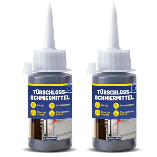 2 * 60 ML Graphit Spray Graphitpulver für Schlösser Graphite Powder Graphitpulver von Türschlössern Graphit zum Schmieren von Türschlössern Fensterscharnieren Tür und Fensterschienen usw