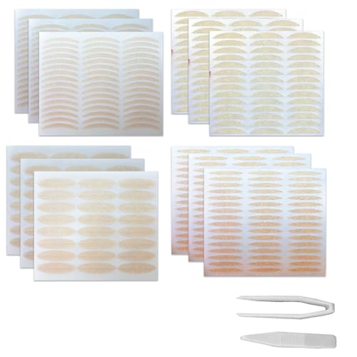 JYXNU 486 Piezas Cintas para Párpados, Remedio Pegatinas para Párpados Caídos, Pegatinas de Párpados Dobles, Cintas para Lifting de Párpados Invisibles para Unos Ojos Radiantes, Con 2 herramientas