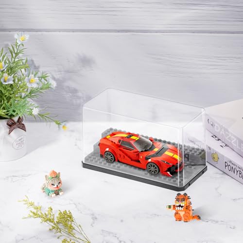 2 Stück Acryl Vitrine, 3-Schicht Mini Figuren Display Case Cabinet 17.2*10*8.2cm, Schaukasten Vitrine Acryl, VitrineAcryl Klein, Staubdichte Modell Vitrine, für Ziegelstein Block Actionfiguren