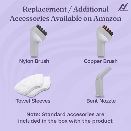 Image of NexLev Steam Cleaner For Home | For Complete Home Kitchen Bathroom Car Sofa & Office | Steam Cleaner With 9 Accessories | 300 ML | Window Pane, Sink, Chimney Grease, Water Stain Cleaner | 1000W