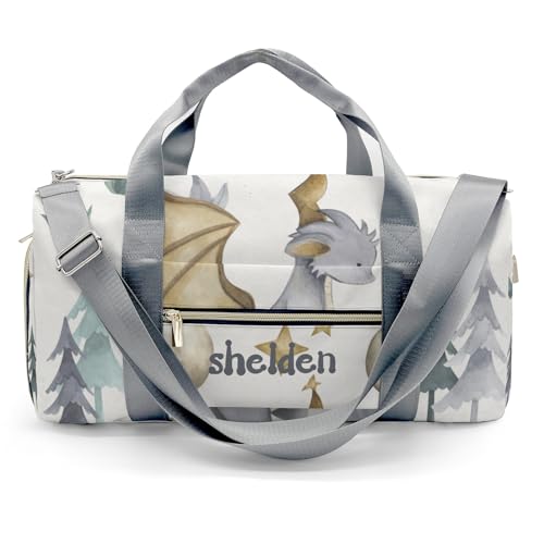 Personalized Cute Flying Baby Dragon Custom Multi-functional Travel Bag, Unisex Portable Duffel Bag, Short Distance Travel Assistant