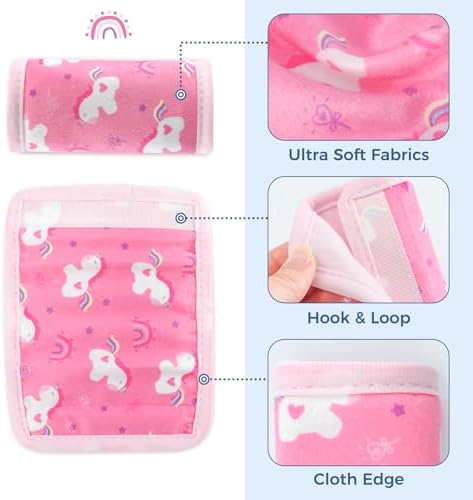 COOLBEBE Car Seat Straps Shoulder Pads for Baby Kids, Super Soft Seat Belt Covers for All Car Seats/Pushchair/Stroller/High Chair - 3
