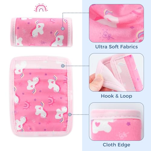 Image of COOLBEBE Car Seat Straps Shoulder Pads for Baby Kids, Super Soft Seat Belt Covers for All Car Seats /Pushchair /Stroller /High Chair