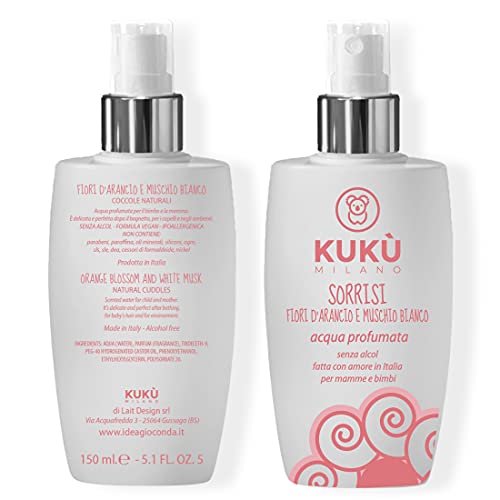 KUKÙ MILANO - glimlach - geurwater 150 ml voor kinderen en mama, zonder alcohol, gemaakt in Italië - oranjebloesems en… - Image 6