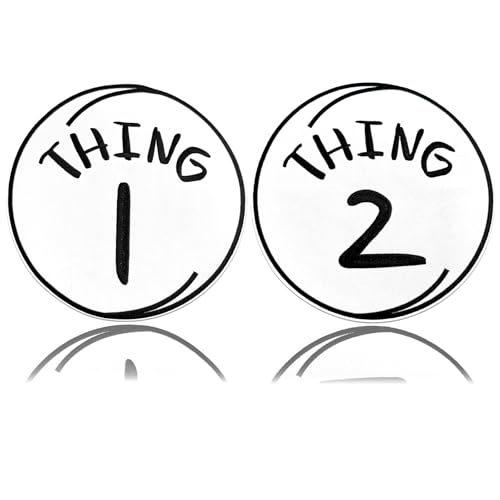 Thing 1 2 Large 2 Pcs Iron On Patch 7.9 Inch for Clothes Shirt