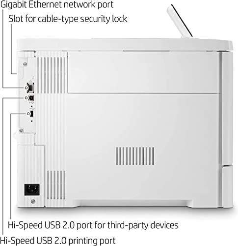 Hp Color Laserjet Enterprise M555Dn, Single Function Laser Printer, Automatic Duplex Printing, 4.3" Color Touchscreen, Auto-On/Auto-Off Technology, 650-Sheet, 40 Ppm, Bundle With Cefesfy Printer Cable #TOP5
