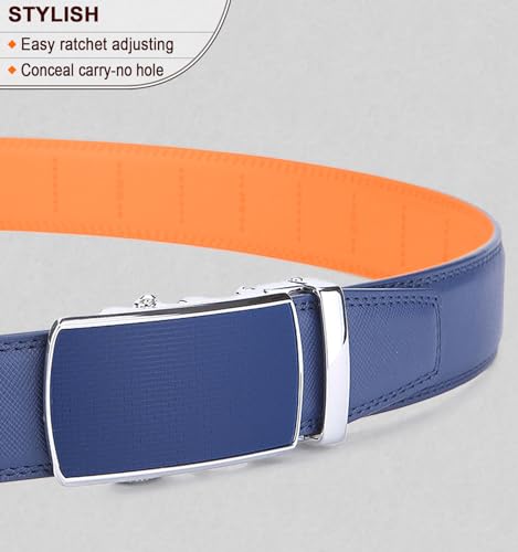 Image of Men's Belt,Bulliant Leather Adjustable Belt for Men Dress Casual 1 3 /8,Trim to Fit
