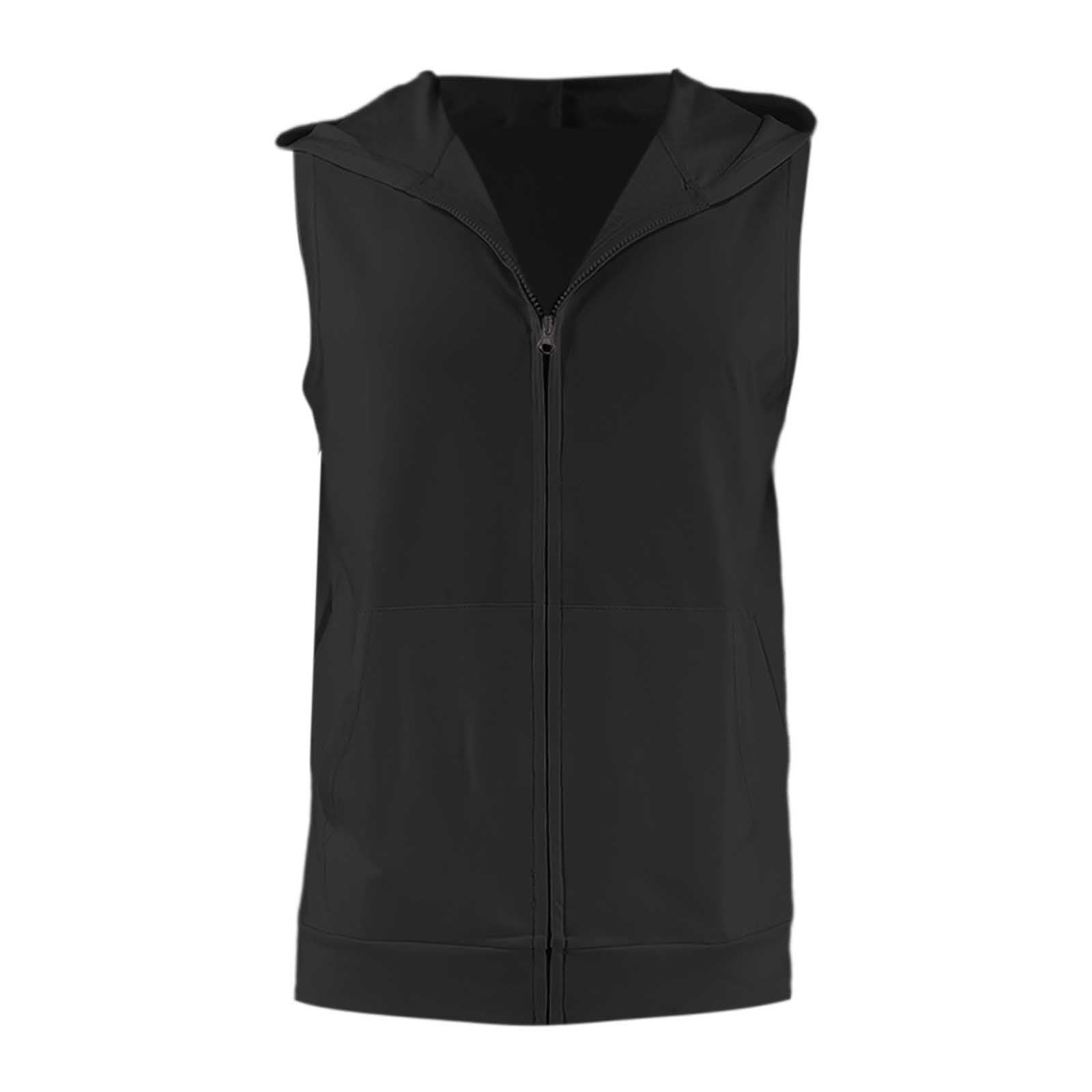 Generisch Damen Sommer Fitness Weste Sport Kapuzen Ärmellose Jacke