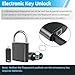 KENRONE Fingerprint Padlock, Biometric Padlock, Smart Padlock with Emergency Key, Waterproof Locker Lock for Gym, School, Swimming Pool, Sports Ground (Gray)