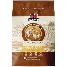 Redbarn Grain-Free Adult Dry Dog Food Kibble - وصفة دجاج السماء - صنع في الولايات المتحدة الأمريكية وصفة بدون حبوب مع مكونات وظيفية لدعم صحة القلب والبشرة والمعطف والمناعة والهضم - 4 رطل