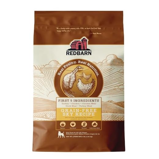 Redbarn Grain-Free Adult Dry Dog Food Kibble - Sky Chicken Recipe - Made in USA No Grains Recipe with Functional Ingredients to Support Healthy Heart, Skin, Coat, Immunity & Digestion - 4lb